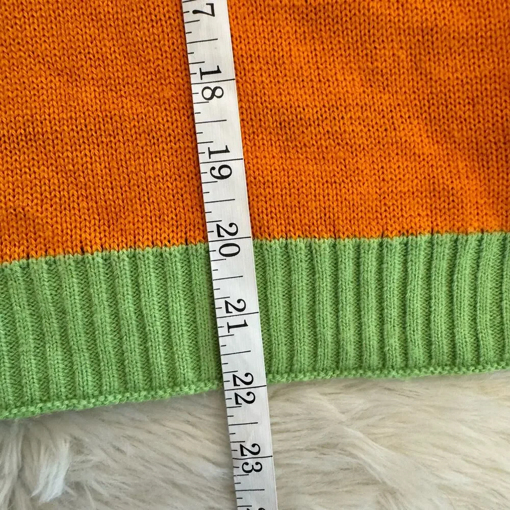 SimplyDog Pumpkin Jack-O'-Lantern Dog Sweater Costume XXL